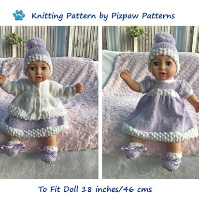 Doll's Cardigan and Dress Set (109)