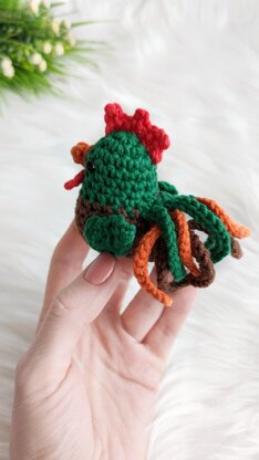 Rooster amigurumi pattern, crochet chicken, bird crochet pattern