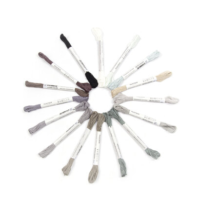 Paintbox Crafts 6 Strand Embroidery Floss 16 Skein Color Pack - Greys