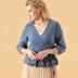 Charlotte Ruffle Wrap Top in West Yorkshire Spinners Exquisite 4 Ply - DPWYS0024 - Downloadable PDF