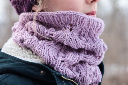 Violet Ice Bobble Cowl