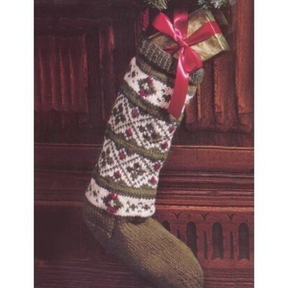 Fair Isle Stocking in Patons Canadiana - knitting pattern