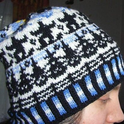 Snowboarding beanie - knitting pattern