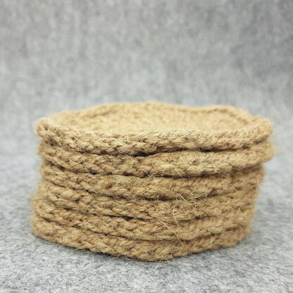 Jute hexagon coasters with holder