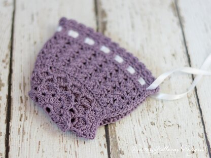 Lavender Blue Baby Bonnet