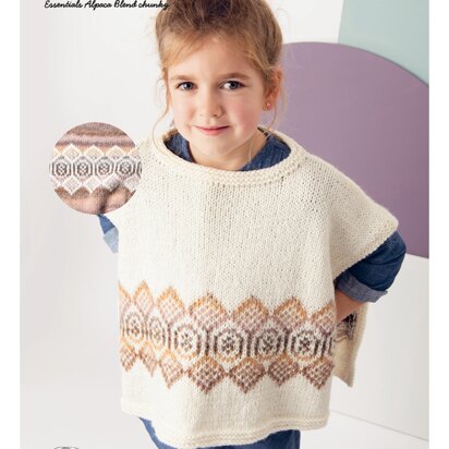 Poncho in Rico Essentials Alpaca Blend Chunky & Creative Melange Chunky - 797 - Downloadable PDF