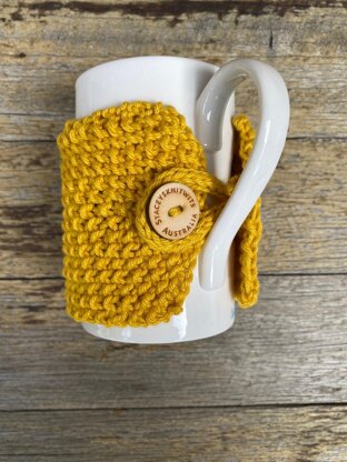 Bushrangers Coffee Cozy by Staceysknitwits