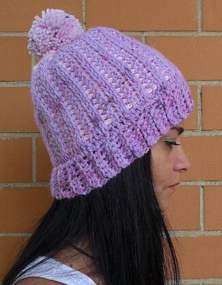 Softly Pink Ribbed Hat