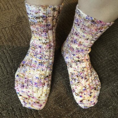 Speckled Cable Socks