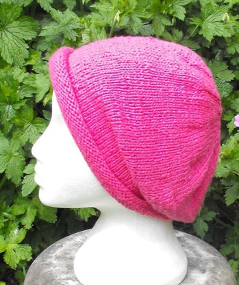 Silky Roll Brim Slouch Knitting Pattern - Madmonkeyknits