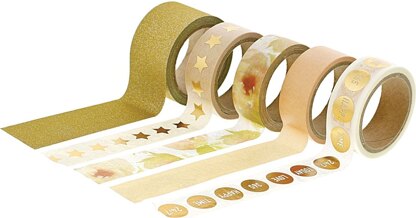 Teresa Collins Washi Tape Tube 5/Pkg - Floral