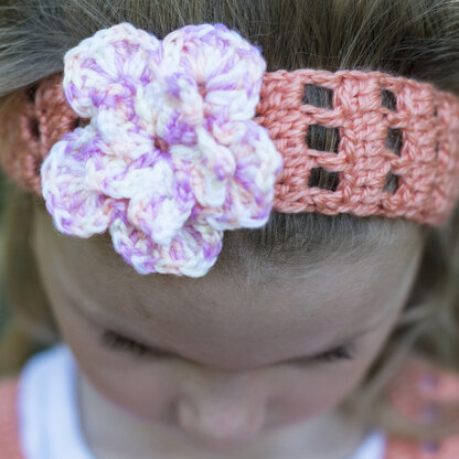 Flower Friendly Sweater & Headband in Cascade Yarns Cherub Aran & Cherub Aran Multis- A290 - Downloadable PDF