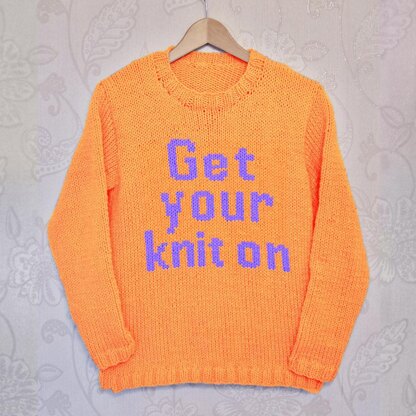 Intarsia - Get Your Knit On Chart - Adults Sweater