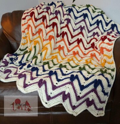 Heartbeat Chevron Afghan