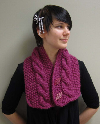 Neckwarmer in Plymouth Yarn De Aire - F417 - Downloadable PDF