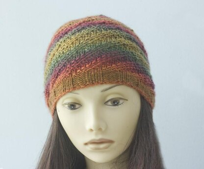 Swirl Rib Knit Hat