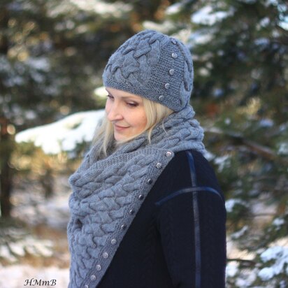 Agave cable hat and cowl