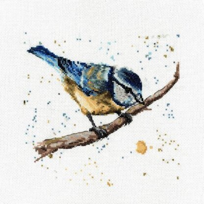 Creative World of Crafts Betty The Blue Tit Cross Stitch Kit