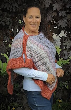 Chilly Evening Poncho Loom Knitting Knitting pattern by Stitches by ...