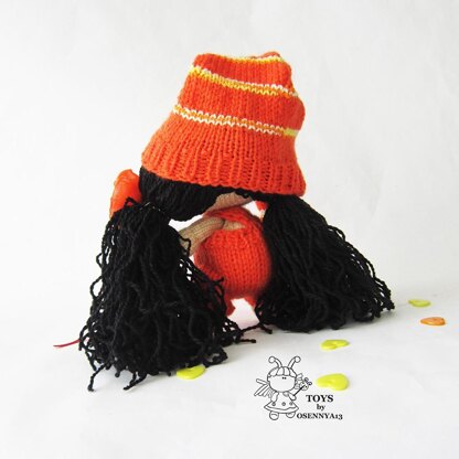 Pebble doll orange