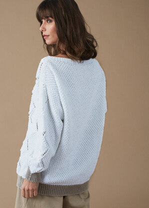 Barra Jumper - Knitting Pattern For Women in Debbie Bliss Cotton DK