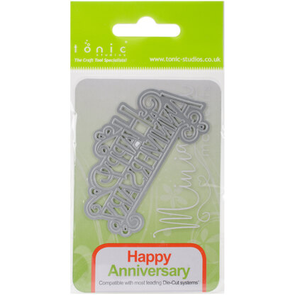 Tonic Studios Miniature Moments Sentiment Die - Happy Anniversary