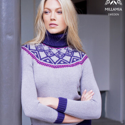 "Ali Jumper" - Sweater Knitting Pattern For Women in MillaMia Naturally Soft Aran
