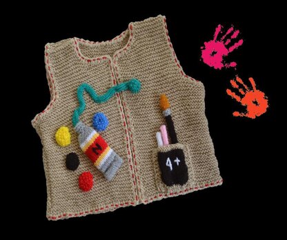 Baby Pinafore Vest "I want to Create"