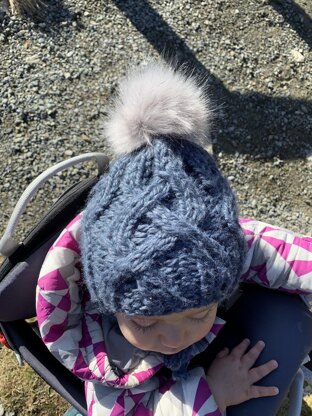 Braided Rivers Beanie - cable knit hat