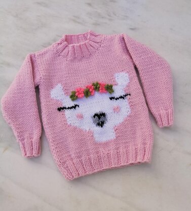 Llama Chunky Sweater