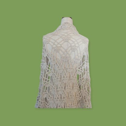 The Whispering Shells Crochet Triangle Shawl