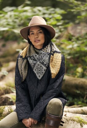 Mosaic Shawl in Rowan Felted Tweed - Downloadable PDF