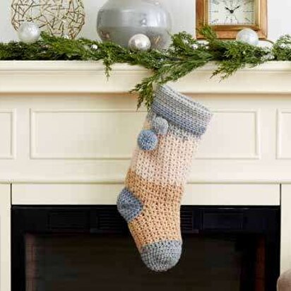 Popi Crochet Christmas Stocking in Bernat Pop! - Downloadable PDF