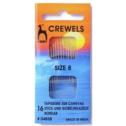 Pony Embroidery/Crewel Needles Size 8
