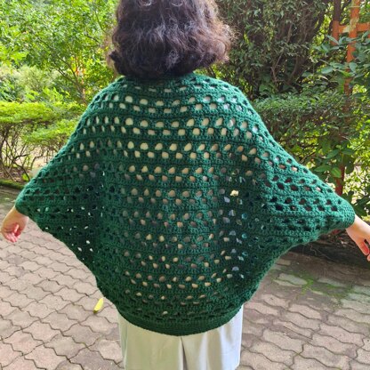 Forest Leaves Cocoon Shrug