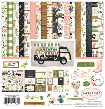 Echo Park Paper Carta Bella Collection Kit 12"X12" - Spring Market