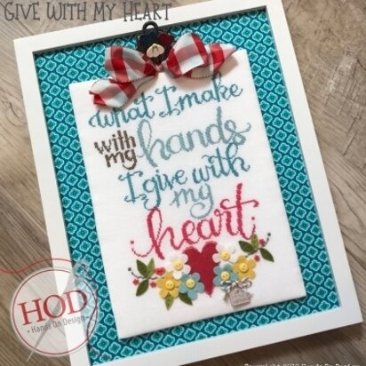 Hands On Design Give With My Heart - HD185 -  Leaflet