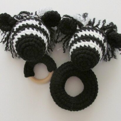 Zebra Rattle or Teething Toy