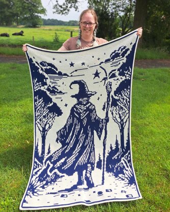 Wizard's Way | Fantasy Wizard Mosaic Blanket