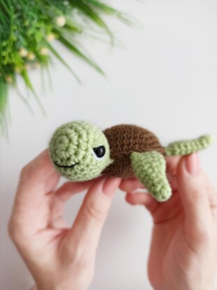 Crochet turtle pattern, No SEW sea turtle amigurumi pattern