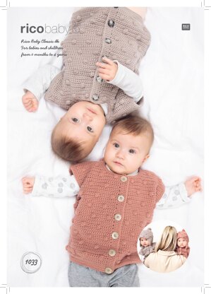 Baby's Hat and Waistcoat in Rico Baby Classic DK - 1033 - Downloadable PDF