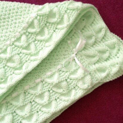 BLUEBELL IN ARAN  Baby Blanket