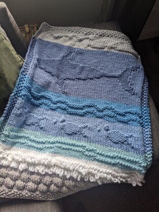 Sea Breeze Blanket | Knitting Pattern | Easy to Medium Difficulty | Instant Download | Perfect as a gift for a new baby | Chunky Knit