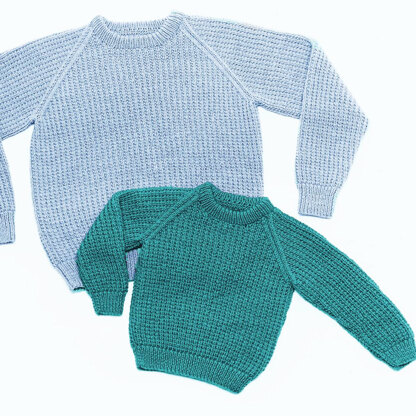 Yankee Knitter Designs 16 English Rib Pullover for the Family