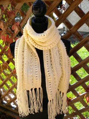 Peach Willow Tassel Scarf