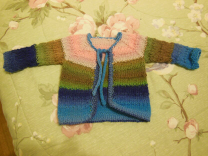 Tulips, A Colorful Cardigan for Baby in Dream in Color Classy