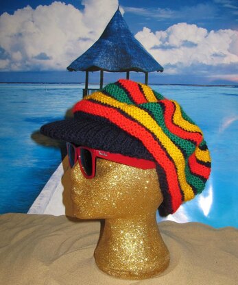 Trenchtown Peak Rasta Tam Hat