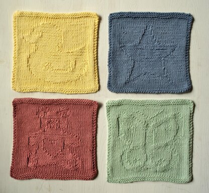 Four easy face cloths