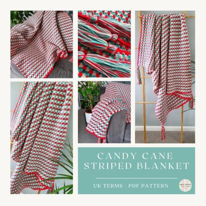 Candy Cane Striped Blanket - UK Terms