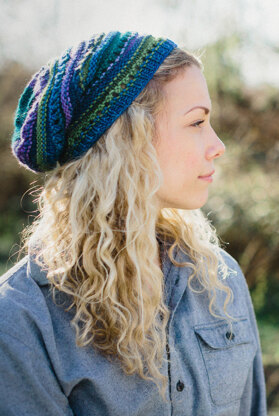 Candystripe Slouch Hat in SweetGeorgia Superwash Worsted - Downloadable PDF